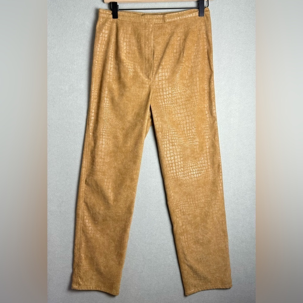 Renfrew Vintage Womens Slacks Jacquard Sheen Printed Animal Print Made in USA 6